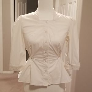❤️ Nine West Peplum Blouse with Tie-Back - 4
